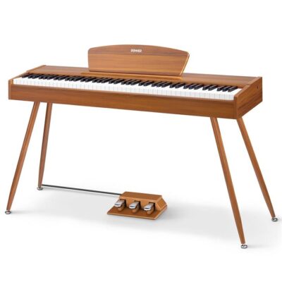 Donner DDP-80 Wooden Weighted Piano for Home - Natural / Piano