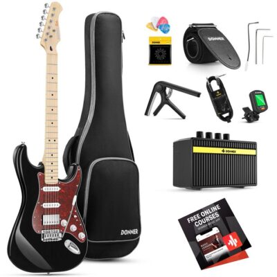 Donner DST-152 ST Electric Guitar Kit - Black