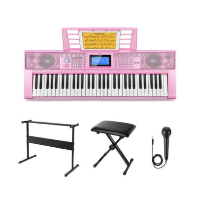 Donner DEK-610s 61-Key Keyboard For Beginners - Pink