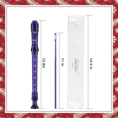 Eastar Soprano Recorder Instrument for Kids Students Beginners, German fingering C Key Recorder Instrument - Purple