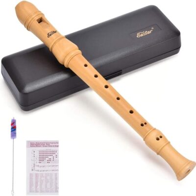 Eastar Soprano Recorder Instrument for Kids Adults Beginners, Baroque fingering C Key Maple Wooden Recorder - Baroque Style