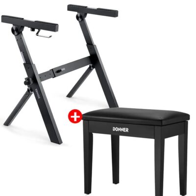 Donner DKS-100 Z-style Folding Keyboard Stand - Stand + Bench
