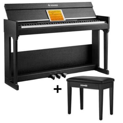 Donner DDP-90 Upright Digital Piano with Flip Cover - DDP-90 PRO / Piano+Bench