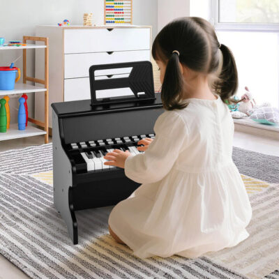 Keys Kids Piano Keyboard Mini Digital Piano with Teaching Mode-Black