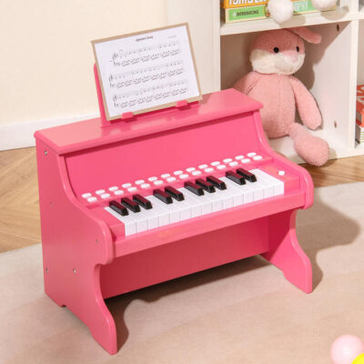 Keys Kids Piano Keyboard Mini Digital Piano with Teaching Mode-Pink
