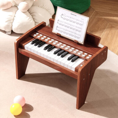 Keys Kids Piano Keyboard Mini Digital Piano Toy-Brown