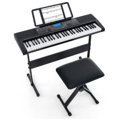 Key Portable Electronic Keyboard Piano with Stand and Stool for Beginners
