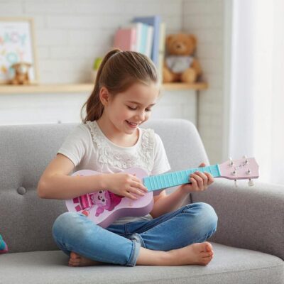 Children Mini Ukulele with 4 Nylon Strings and 12 Frets for Beginners