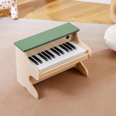 Keys Wooden Digital Piano Toy with Removable Music Stand-Green
